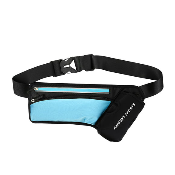 Trendking Waist Bag with Water Bottle Holder Ultralight Workout Waist Pouch for 6 iPhone X 6 7 8 Plus Galaxy Adjustable Waist Pack Reflective Running Belt